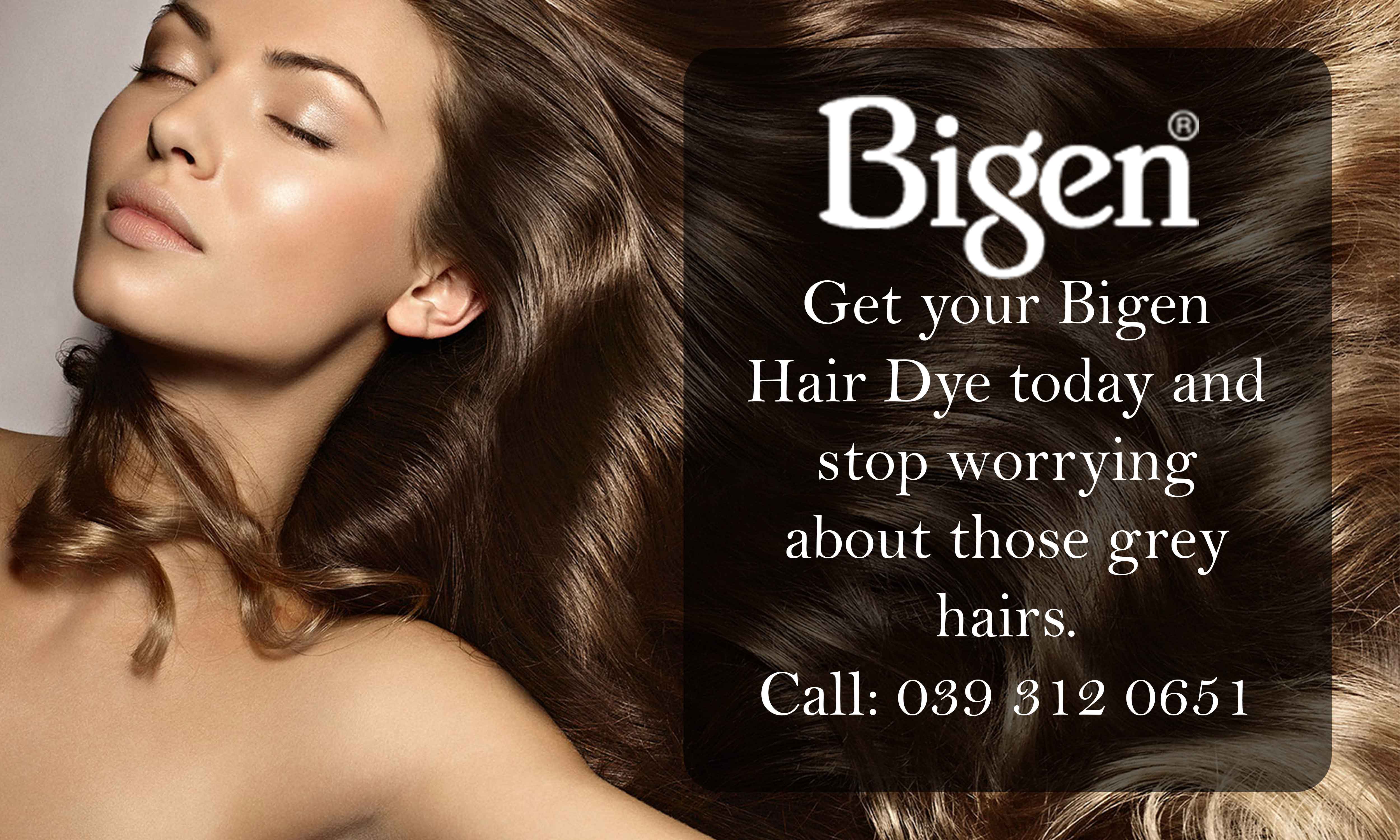 Get your Bigen Hair Dye today and stop worrying about those grey hairs